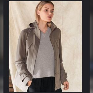 Garnet Hill high low pleated jacket size L